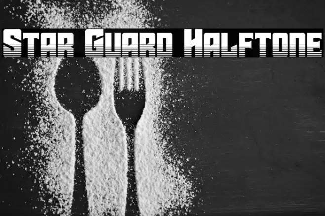 Star Guard Halftone Font examples