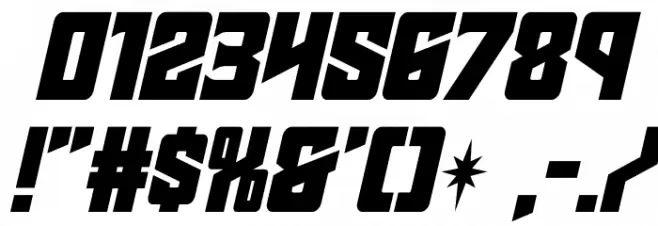 Star Guard Italic Font OTHER CHARS