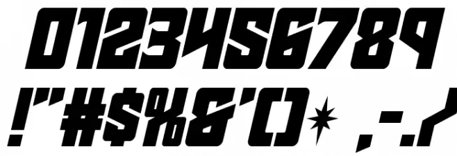 Star Guard Italic Font OTHER CHARS