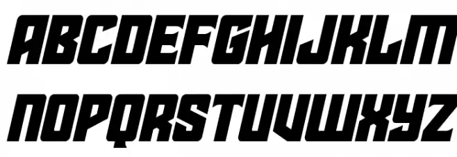 Star Guard Italic Schriftart Groß