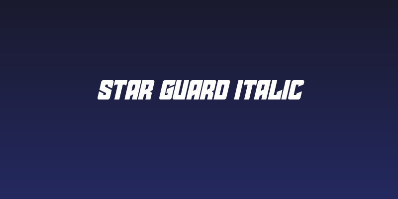 Star Guard Italic Social Header