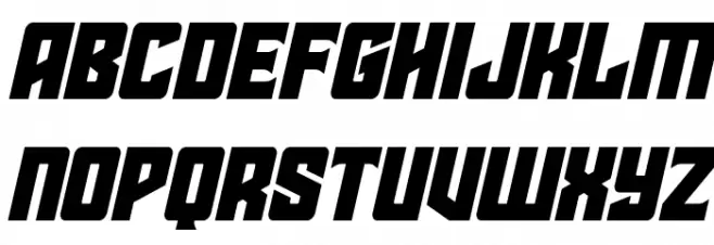 Star Guard Italic Caratteri MINUSCOLO
