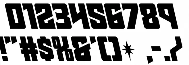 Star Guard Leftalic Font OTHER CHARS