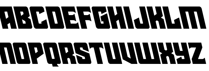 Star Guard Leftalic Font LOWERCASE