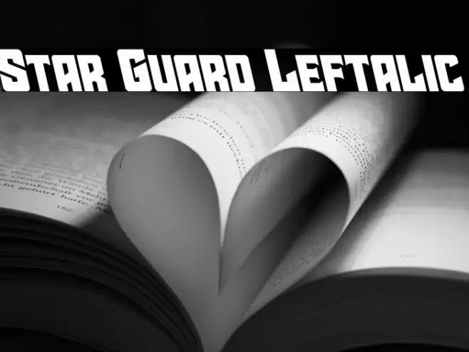 Star Guard Leftalic Font examples