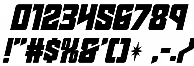 Star Guard Mid-Case Italic Font OTHER CHARS