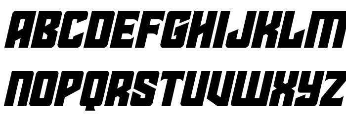 Star Guard Mid-Case Italic Font LOWERCASE