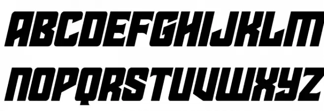 Star Guard Mid-Case Italic Schriftart Groß