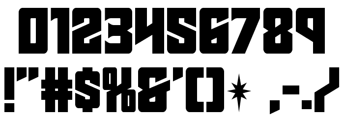 Star Guard Mid-Case Font OTHER CHARS