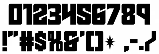 Star Guard Mid-Case Font OTHER CHARS