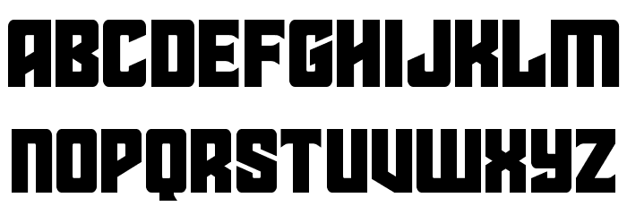 Star Guard Mid-Case Font LOWERCASE