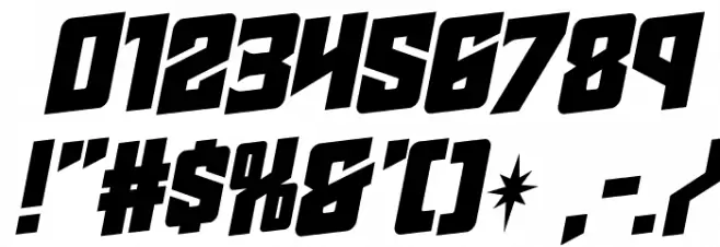 Star Guard Rotalic Font OTHER CHARS