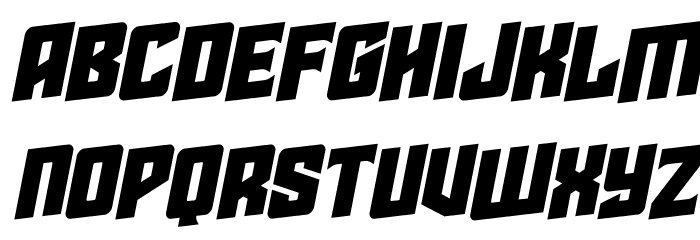 Star Guard Rotalic Font LOWERCASE