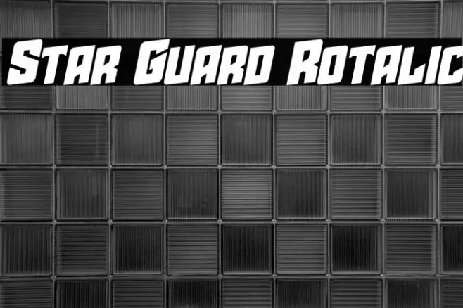 Star Guard Rotalic Font examples
