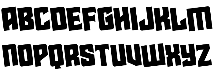 Star Guard Rotated Font LOWERCASE