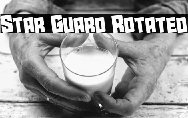 Star Guard Rotated Font examples