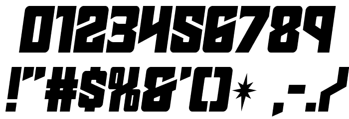 Star Guard Semi-Italic Font OTHER CHARS