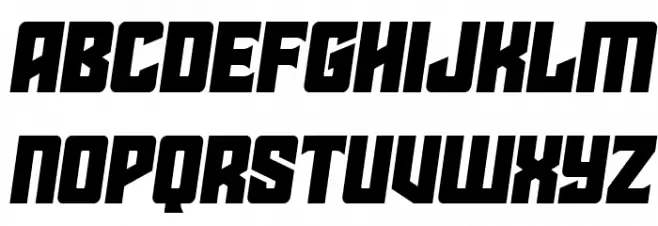 Star Guard Semi-Italic Schriftart Groß