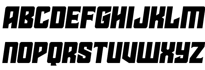 Star Guard Semi-Italic Font LOWERCASE