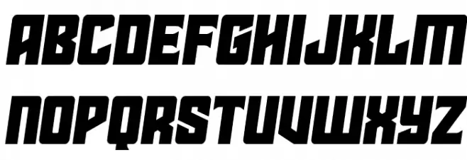 Star Guard Semi-Italic Caratteri MINUSCOLO