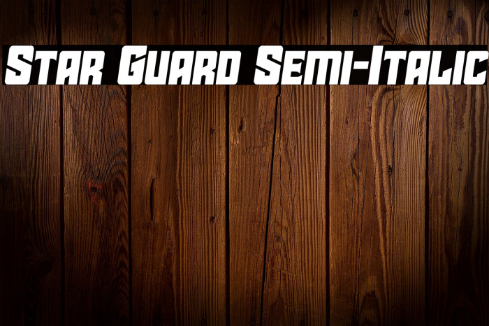 Star Guard Semi-Italic Example 3