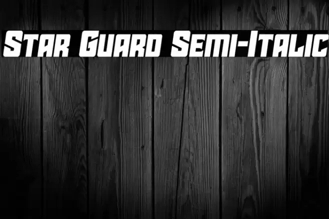 Star Guard Semi-Italic Font examples