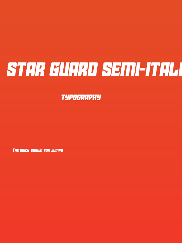Star Guard Semi-Italic Poster