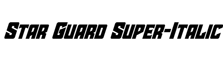 Star Guard Super-Italic  font caratteri gratis