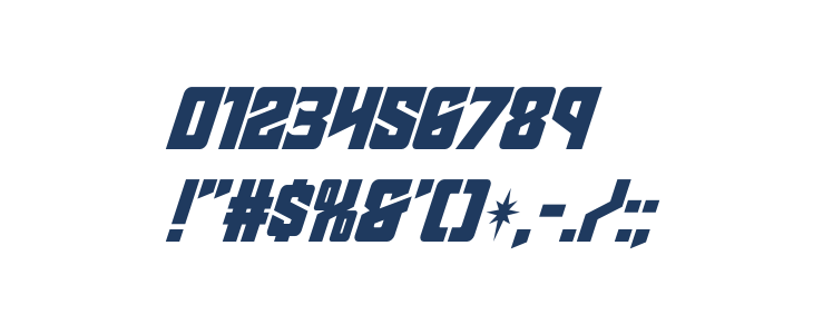 Star Guard Super-Italic Other Characters