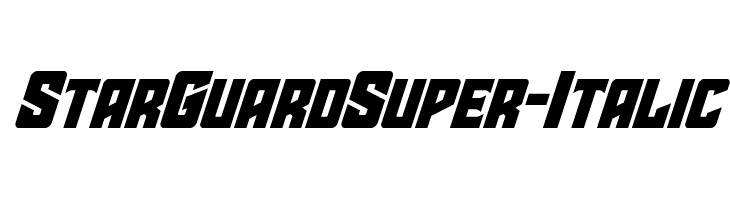 Star Guard Super-Italic  font caratteri gratis