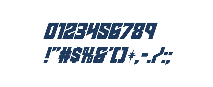 Star Guard Super-Italic Other Characters