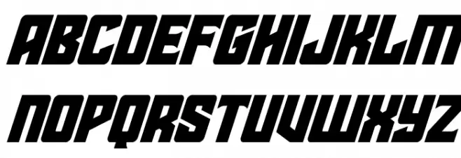 Star Guard Super-Italic フォント 大文字