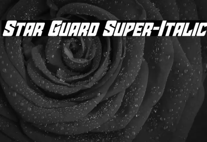 Star Guard Super-Italic Font examples