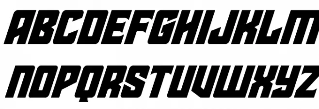Star Guard Super-Italic Caratteri MINUSCOLO