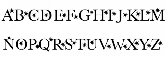 Star Hound フォント 大文字