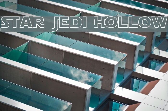 Star Jedi Hollow Font examples