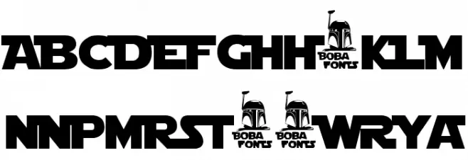 Star Jedi Logo DoubleLine1 Schriftart Groß