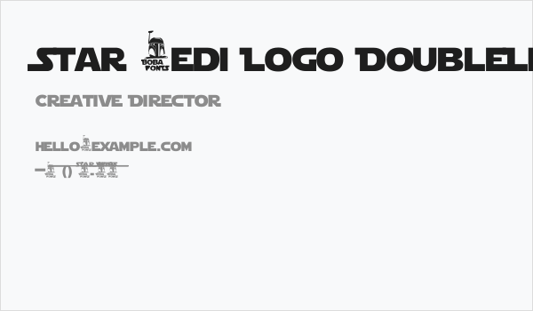 Star Jedi Logo DoubleLine1 Business Card