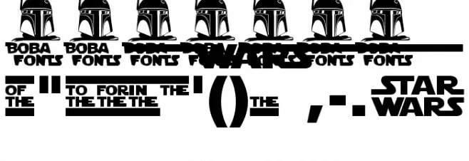 Star Jedi Logo DoubleLine2 Polices AUTRES CHARS