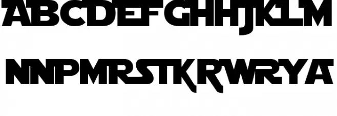 Star Jedi Logo DoubleLine2 Schriftart Groß