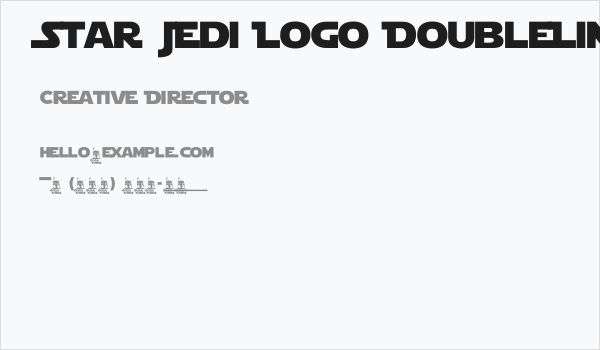 Star Jedi Logo DoubleLine2 Business Card