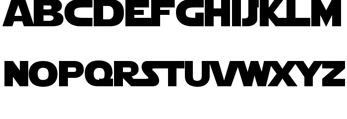 Star Jedi Logo DoubleLine2 Font LOWERCASE
