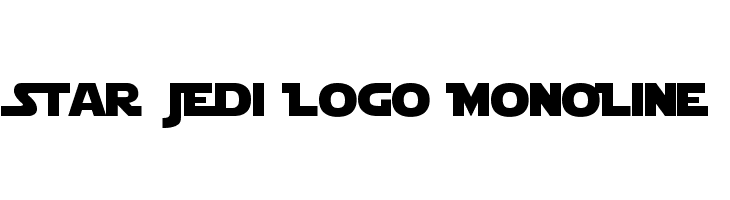 Star Jedi Logo MonoLine  Fuentes Gratis Descargar