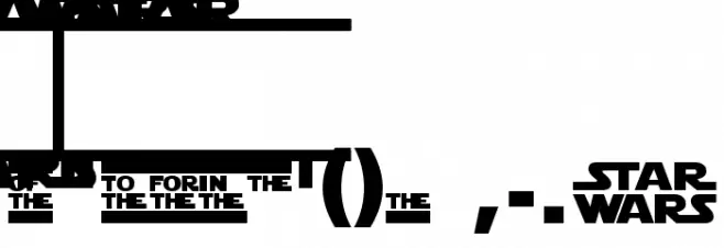 Star Jedi Logo MonoLine フォント その他の文字