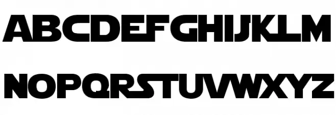 Star Jedi Logo MonoLine フォント 小文字