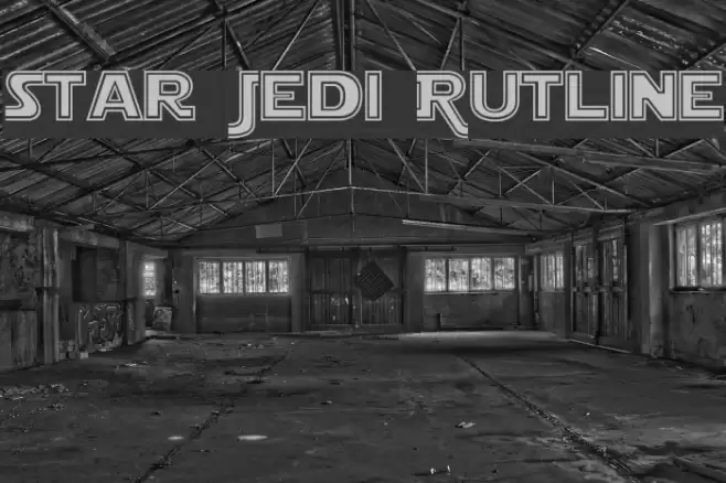 Star Jedi Outline Font examples