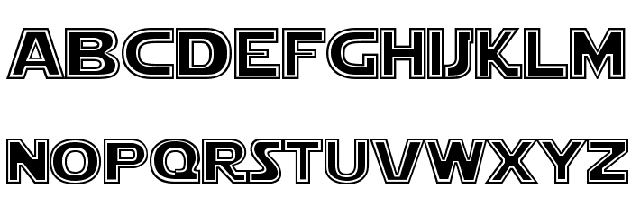 Star Jedi Outline Caratteri MINUSCOLO