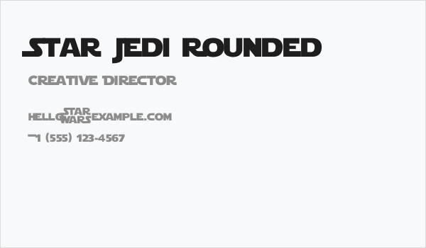 Star Jedi Rounded Business Card