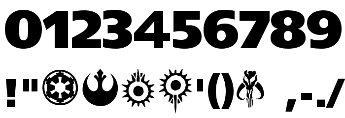 Star Jedi Font OTHER CHARS