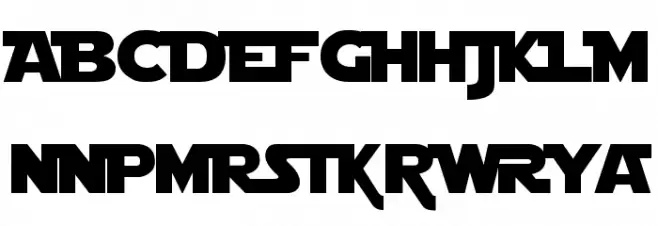 Star Jedi フォント 大文字